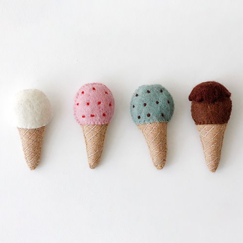 아이스크림 펠트장식 4colors